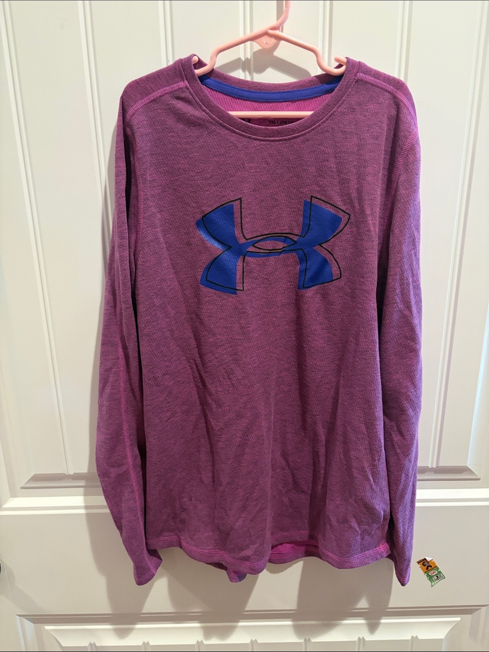 Under Armour Girls Purple Coldgear with Blue Logo